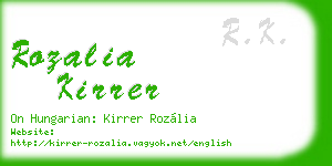 rozalia kirrer business card